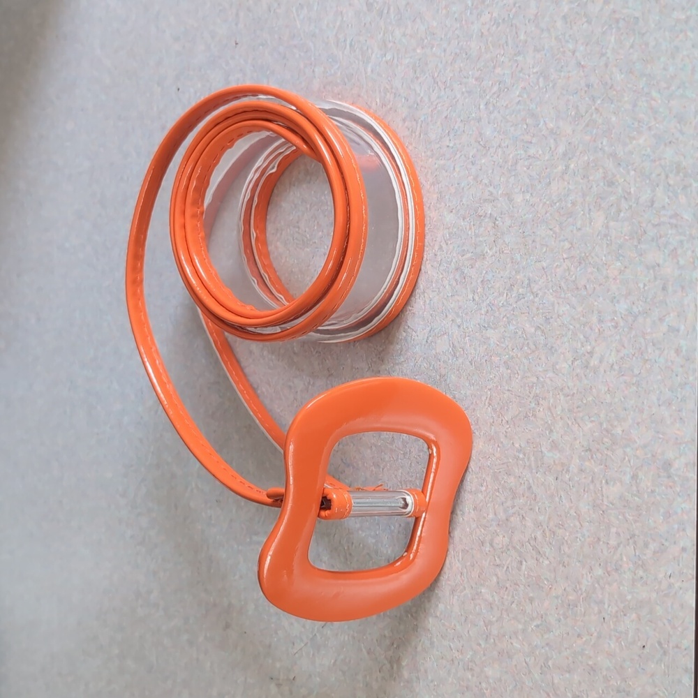 Clear plastic belt
